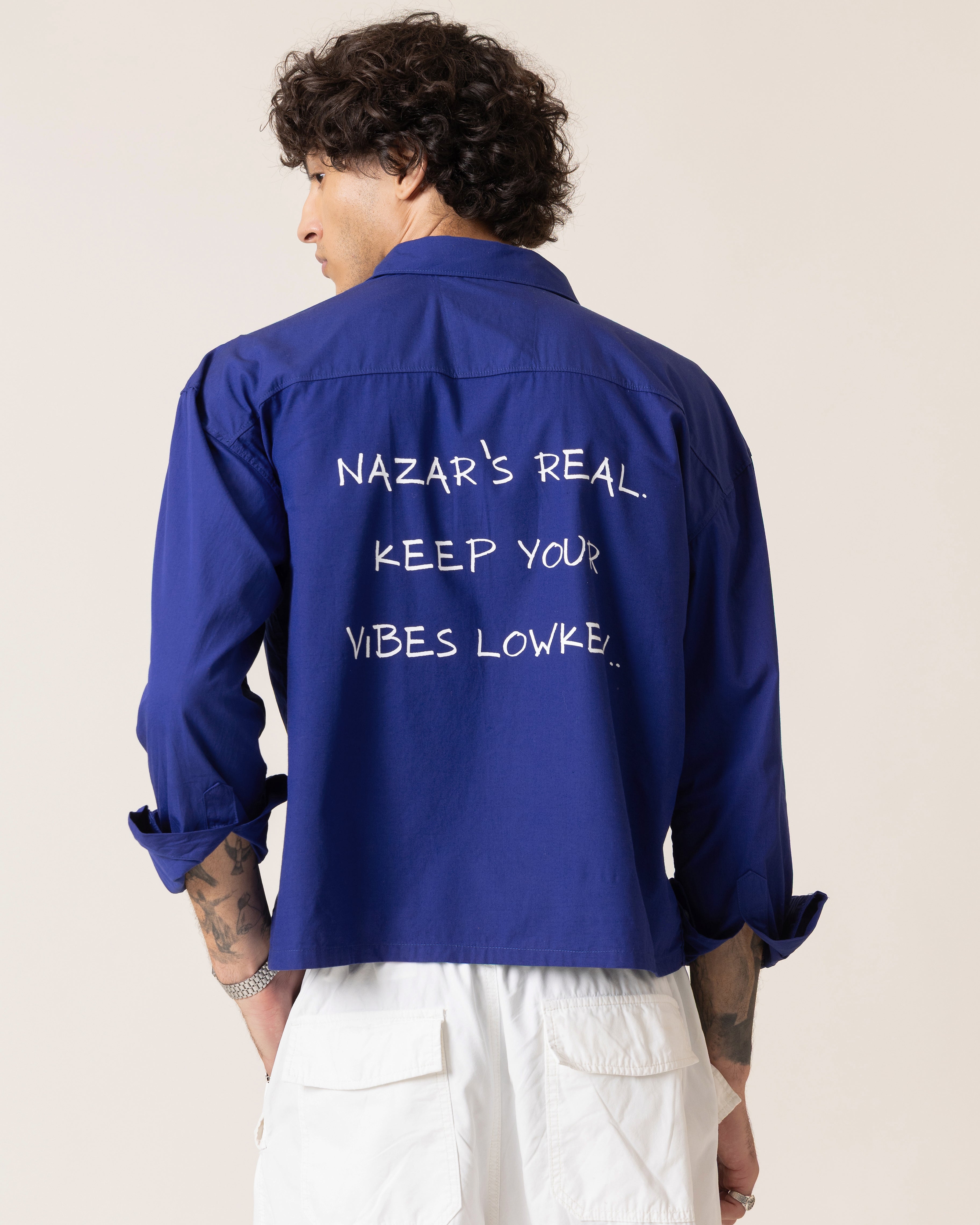 Stay Lowkey Cropped Shirt